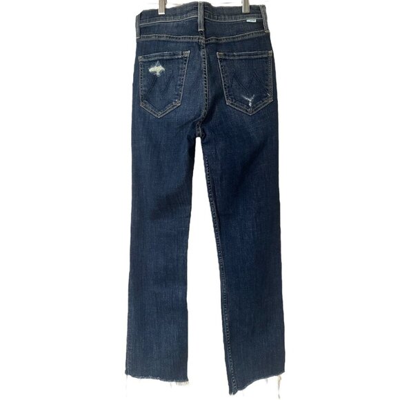 Mother High Waisted Rider Ankle Fray Jeans Size 26 In Wicked Wildflower Wash - Picture 7 of 16